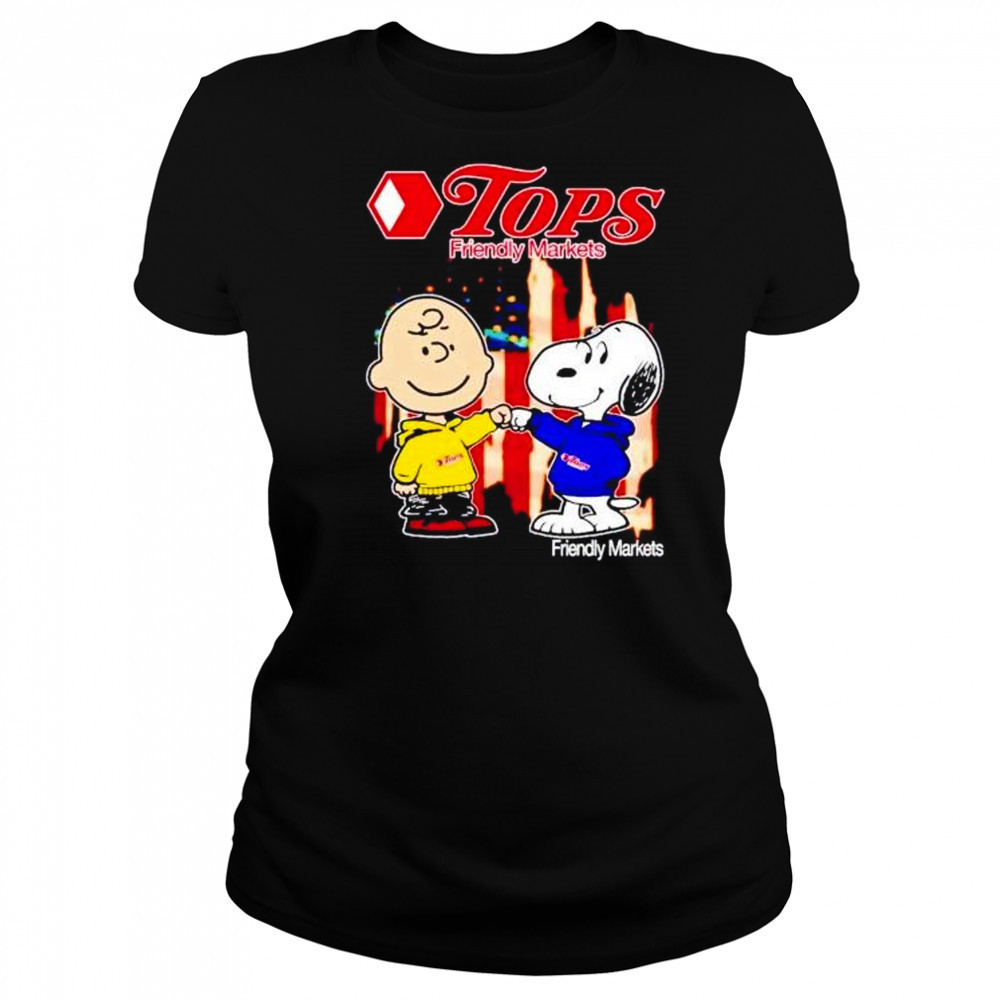 Tops Friendly Markets Charlie Brown and Snoopy shirt Women's T-shirt