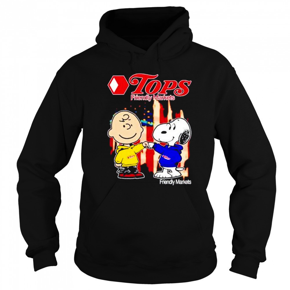Tops Friendly Markets Charlie Brown and Snoopy shirt Sweatshirt