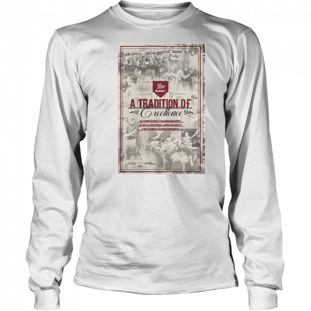 Troy Trojans Baseball A Tradition Of Excellence 16 Conference Championships 22 NCAA Regional Appearances Poster t-shirt Long Sleeved