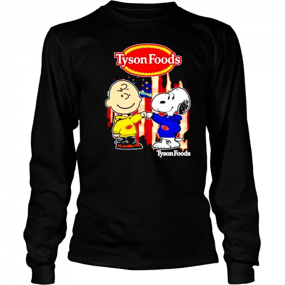 Tyson Foods Charlie Brown and Snoopy shirt Long Sleeved