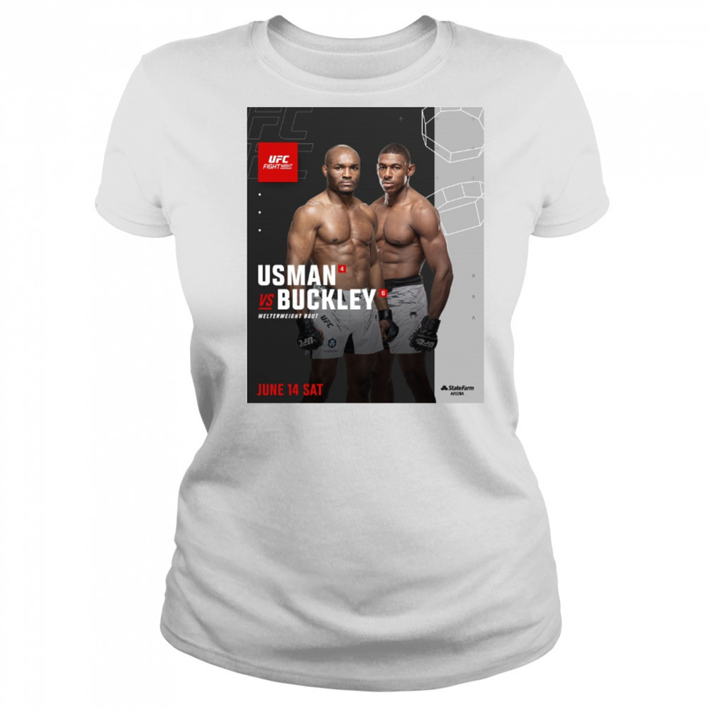 UFC Fight Night Kamaru Usman vs Joaquin Buckley Welterweight Bout June 14 2025 Sat Poster t-shirt Women's T-shirt