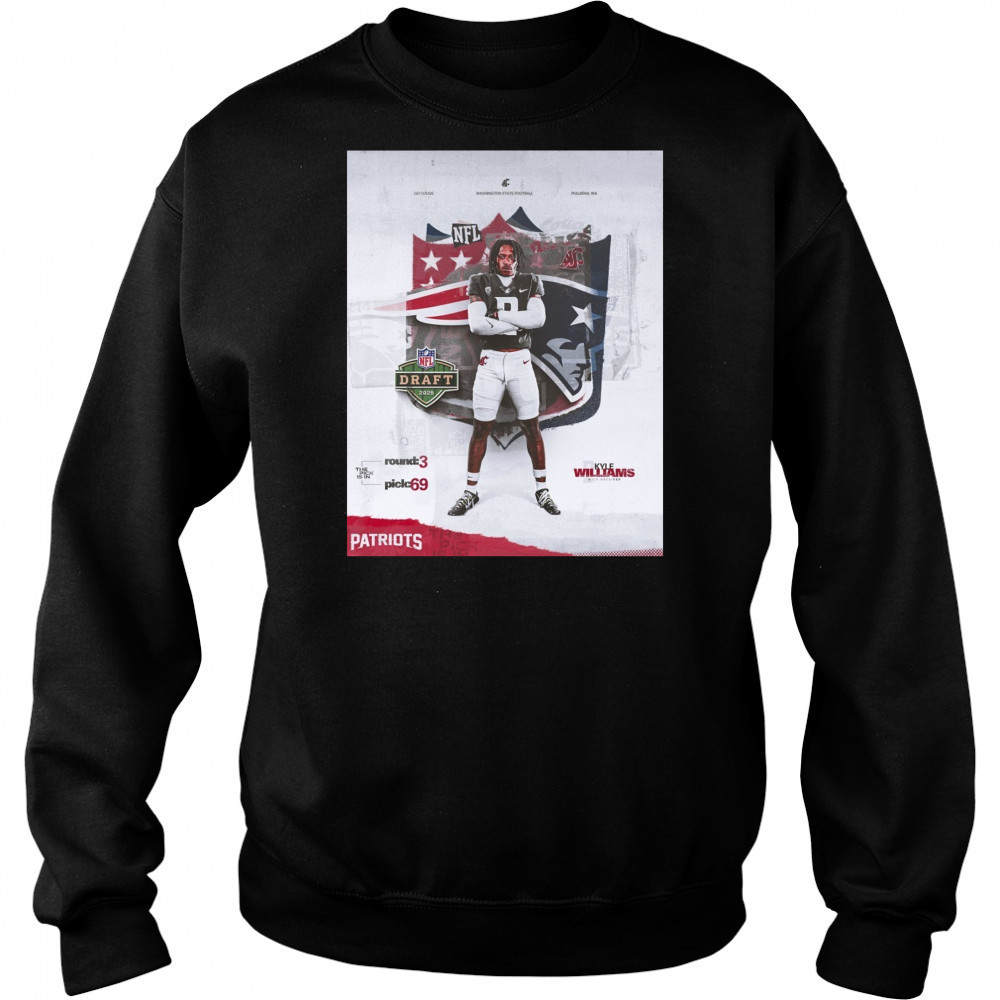 Washington State Cougars football Kyle Williams NFL Draft 2025 The Pick Is In Round 3 Pick 69 Poster t-shirt Hoodie