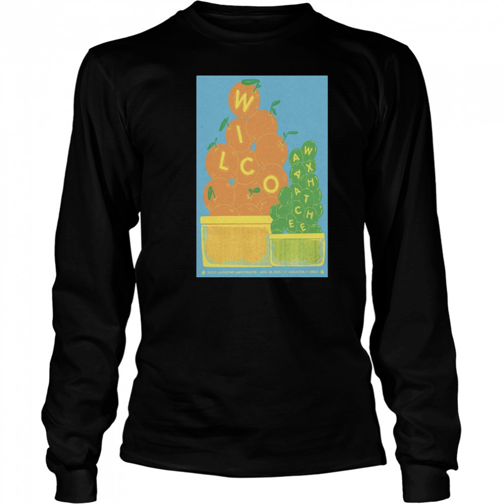 Wilco Saint Augustine Amphitheatre St Augustine FL April 30 2025 Tour t-shirt Long Sleeved