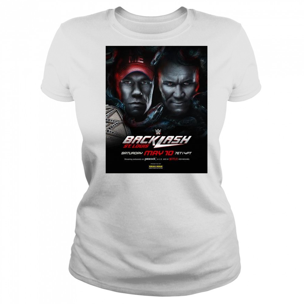 WWE Backlash John Cena will defend the Undisputed WWE Championship against Randy Orton St. Louis May 10 2025 t-shirt Women's T-shirt