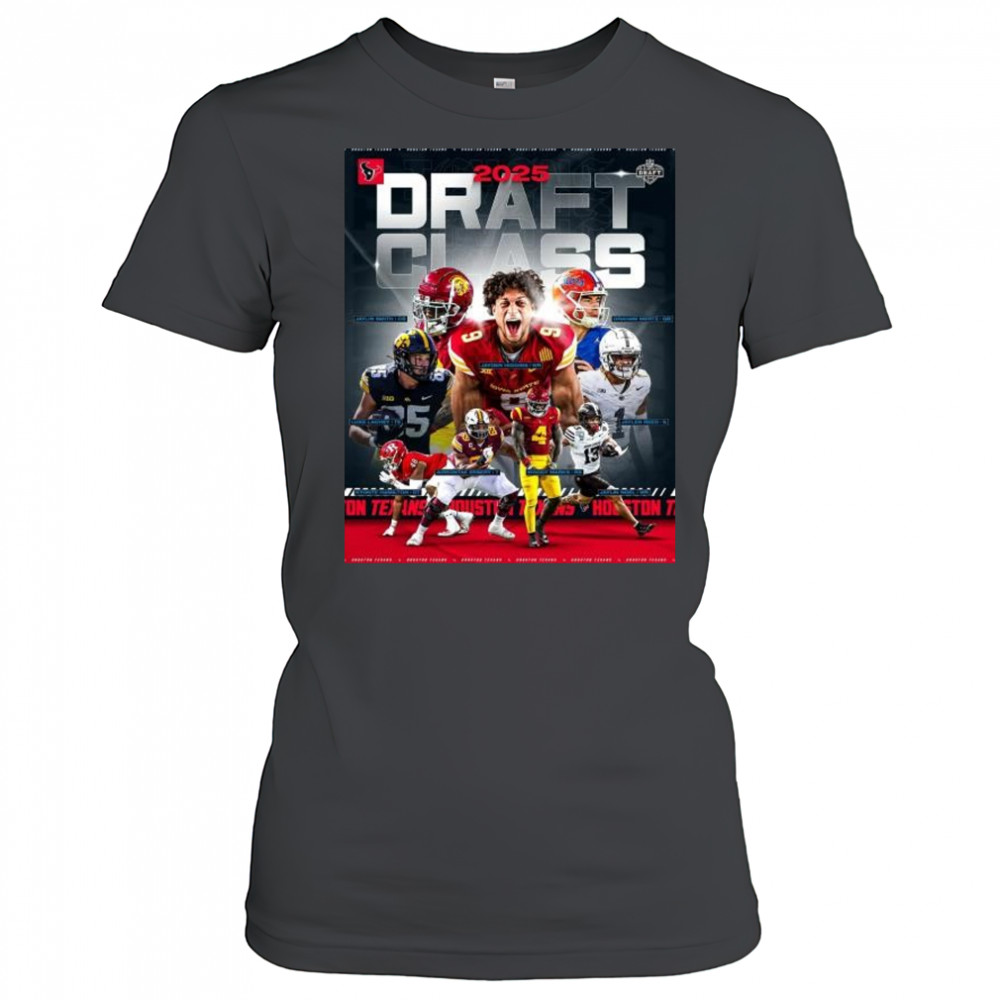 2025 Draft Class Houston Texans Graham Mertz, Jayden Higgins, Luke Lachey, Aireontae Lamont Ersery NFL t-shirt Women's T-shirt