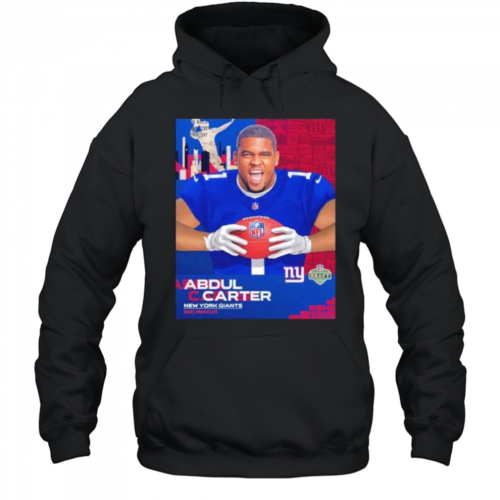 Abdul Carter New York Giants 2025 NFL Draft cartoon shirt Hoodie