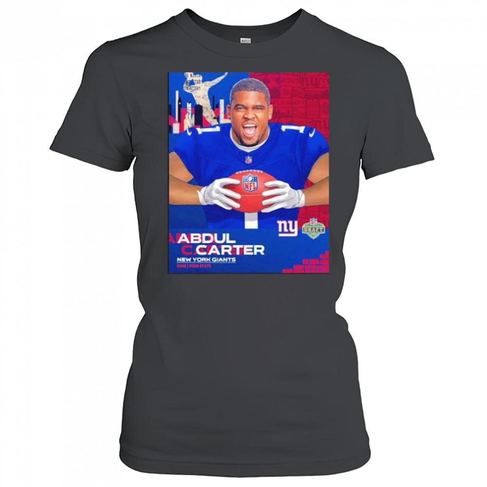 Abdul Carter New York Giants 2025 NFL Draft cartoon shirt Women's T-shirt