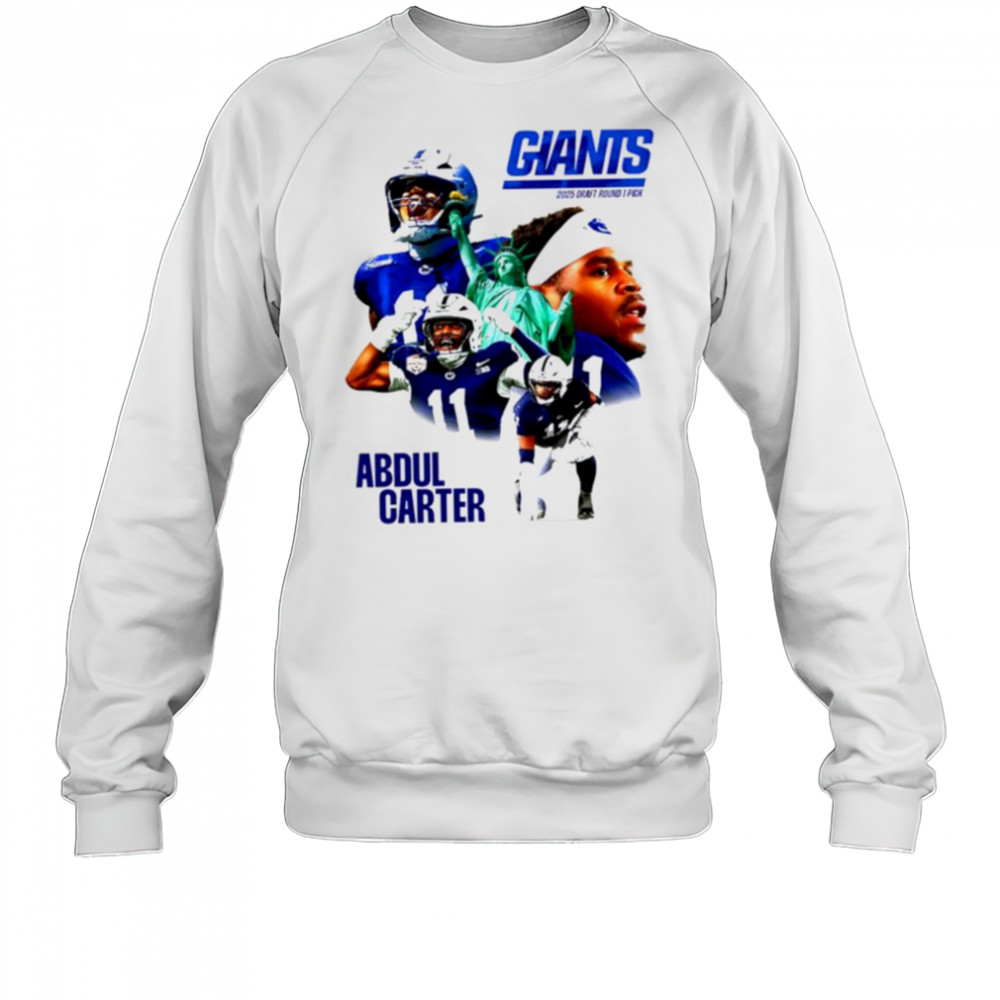 Abdul Carter NY Giants 2025 Draft round 1 pick shirt Sweatshirt