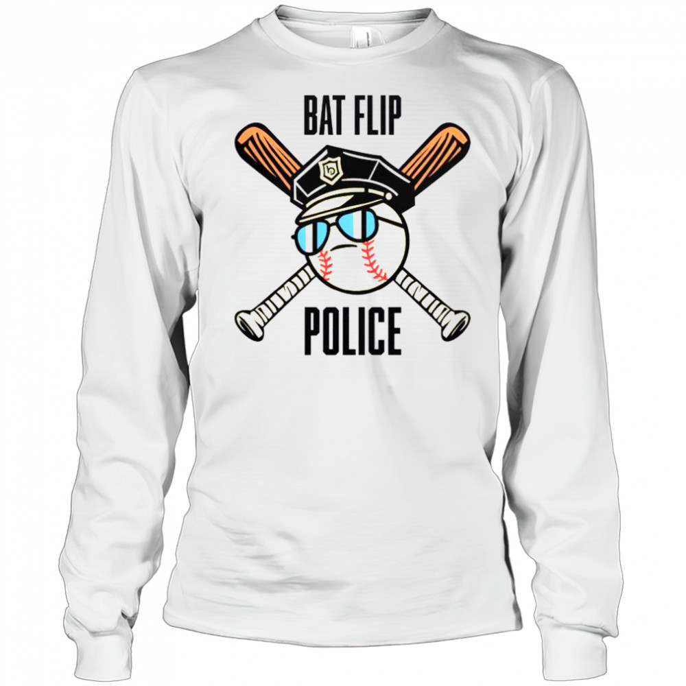 Awesome Bat Flip Police T-Shirt Long Sleeved