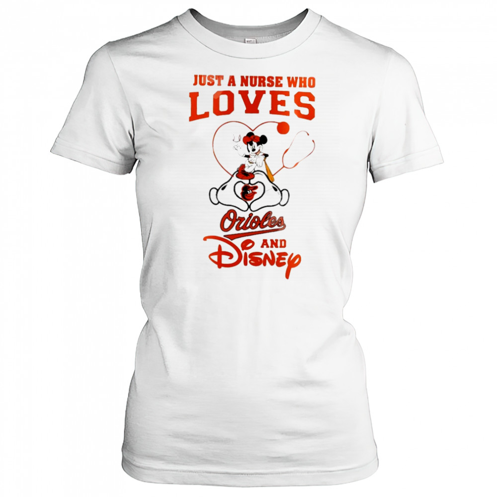 Baltimore Orioles X Mickey Mouse Just A Nurse Who Loves Chicago And 2025 T-Shirt Women's T-shirt