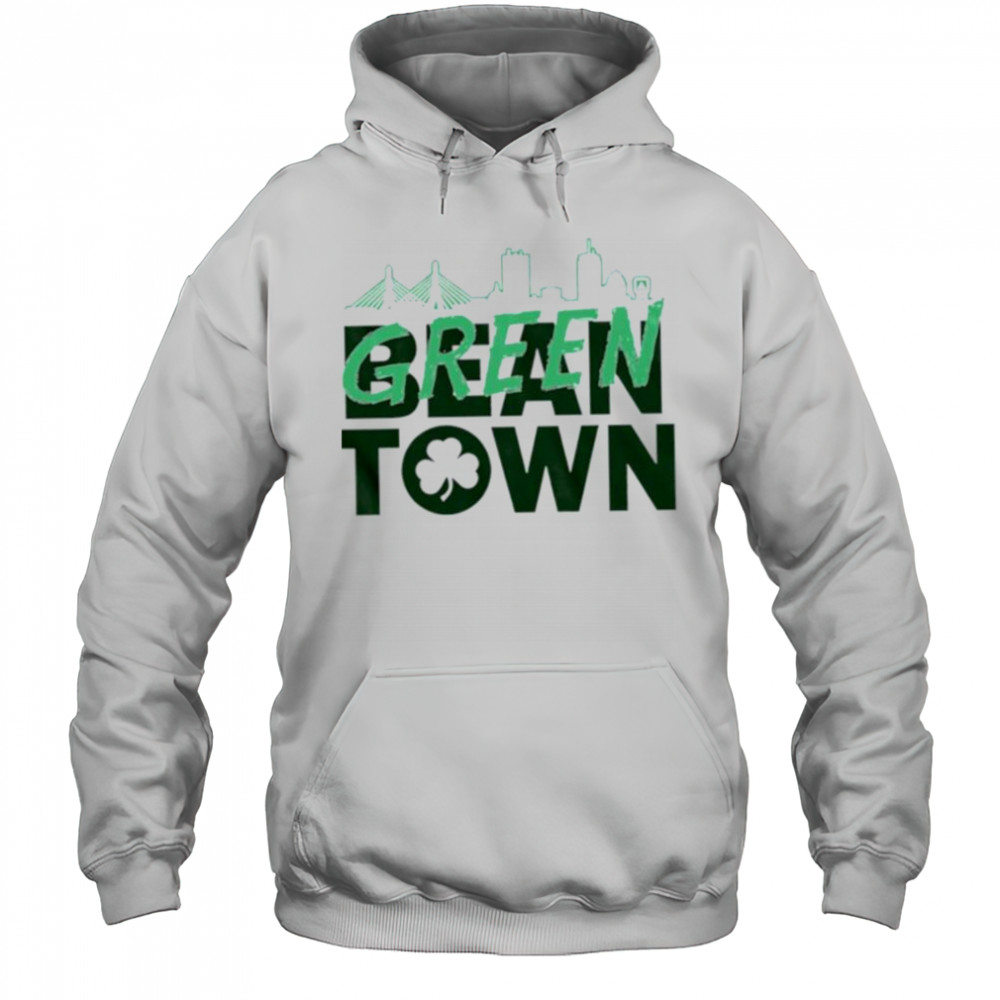 Boston basketball green town skyline shirt Hoodie