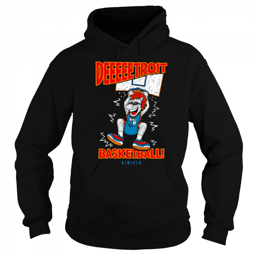 Deeeetroit basketball dunk mascot shirt Sweatshirt