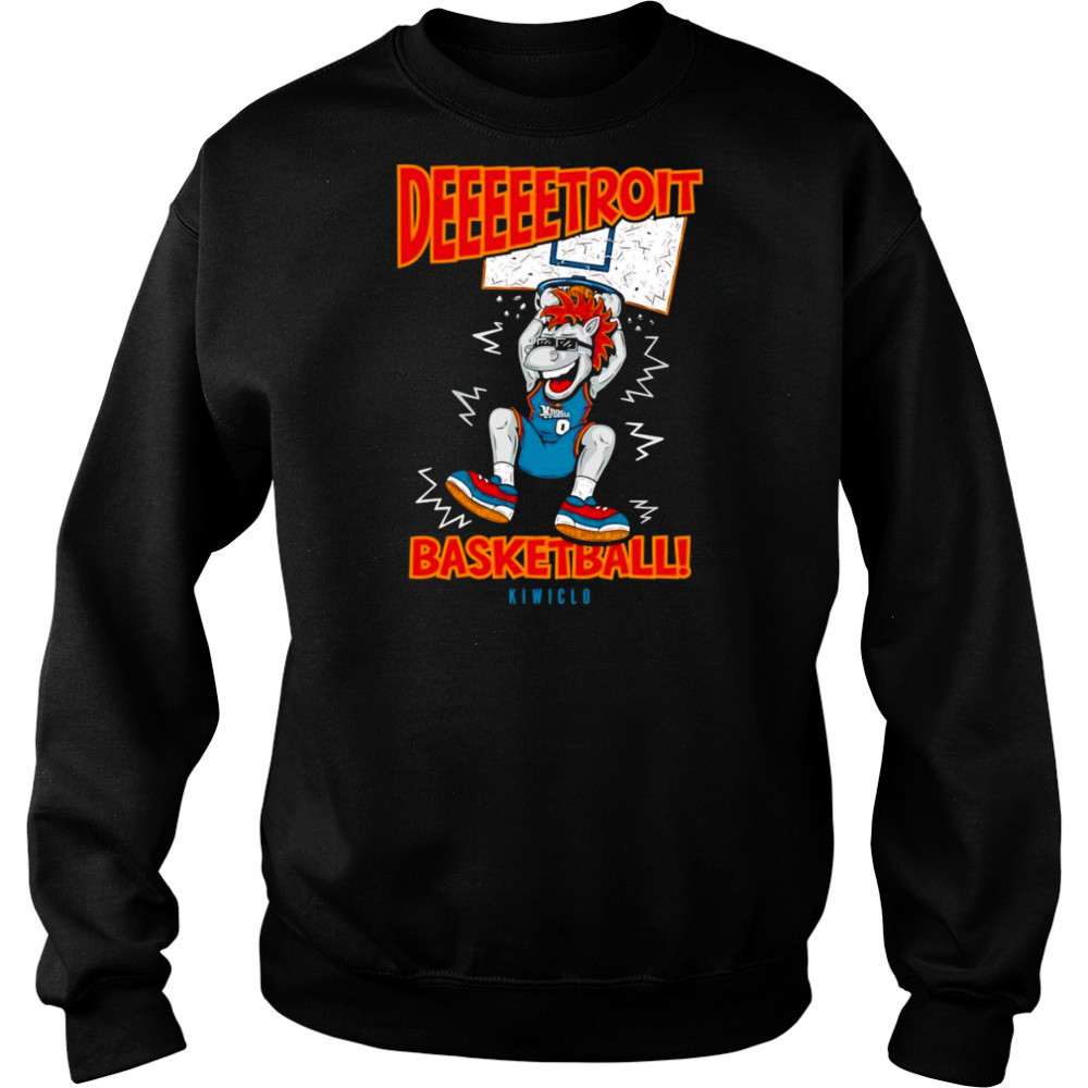 Deeeetroit basketball dunk mascot shirt Hoodie