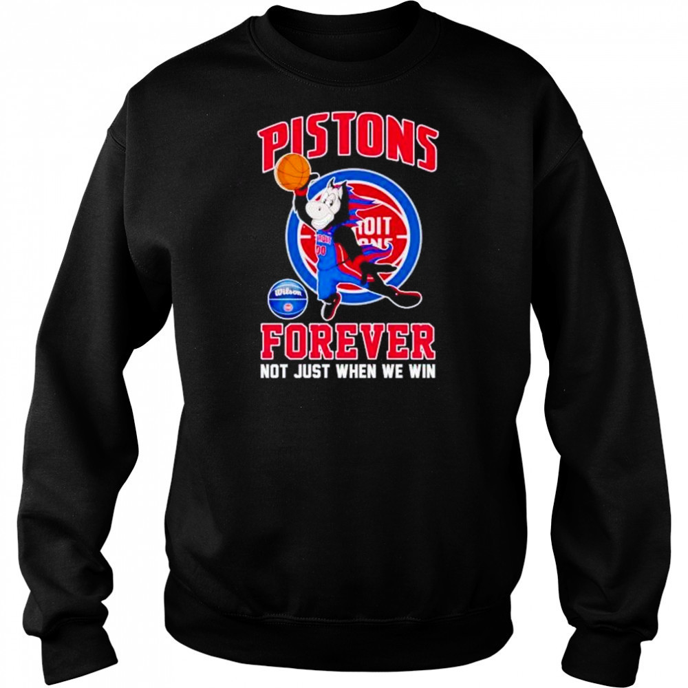 Detroit Pistons Hooper mascot forever not just when we win shirt Hoodie