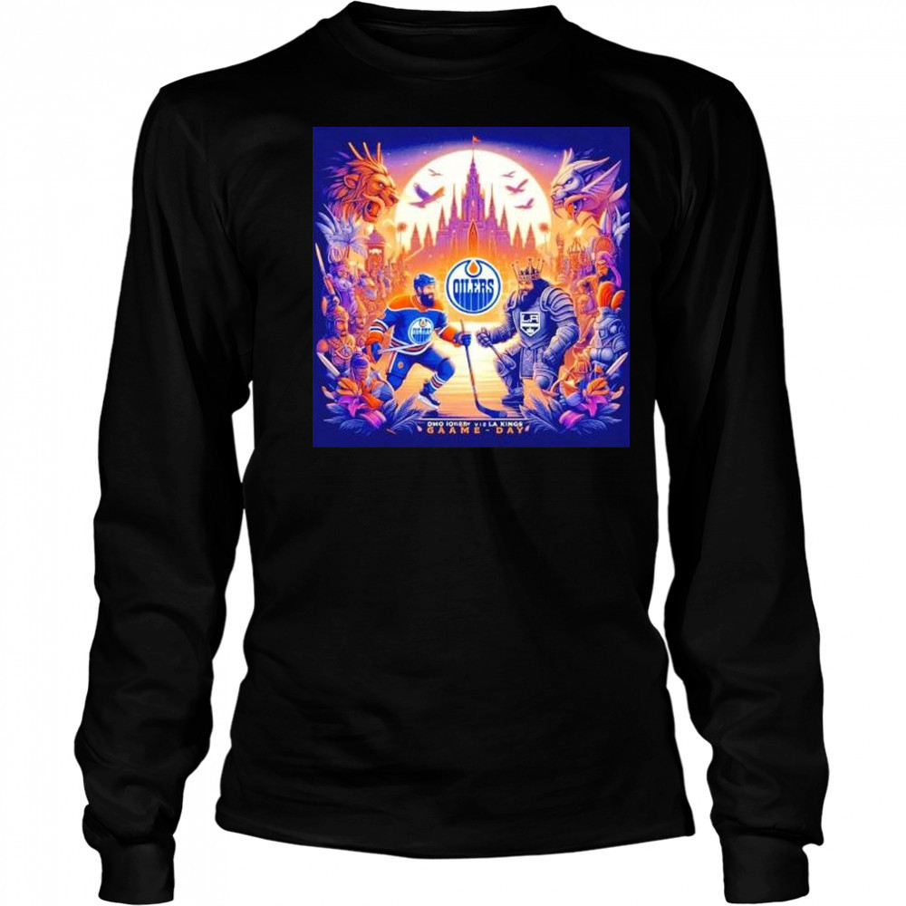 Edmonton Oilers vs Los Angeles Kings game day shirt Long Sleeved