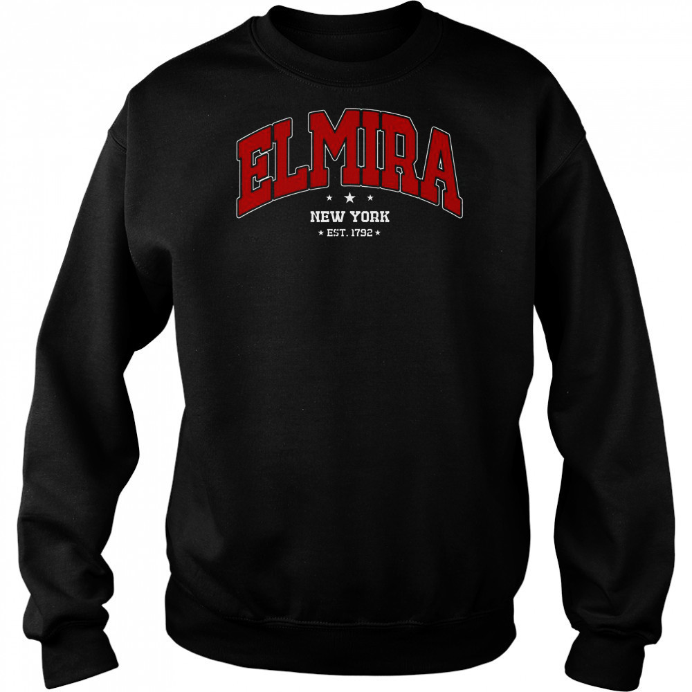 Elmira New York NY Souvenir College T-Shirt Hoodie