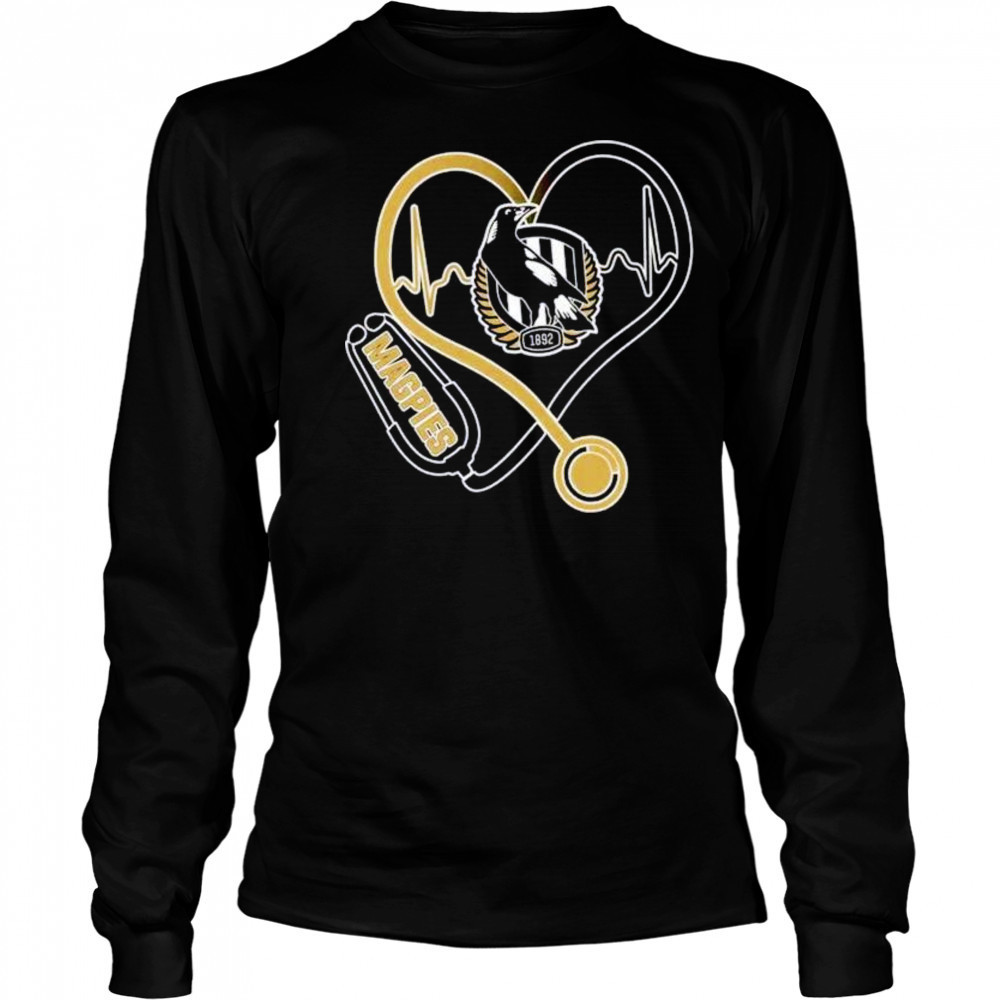 FCB Magpies heart stethoscope shirt Long Sleeved