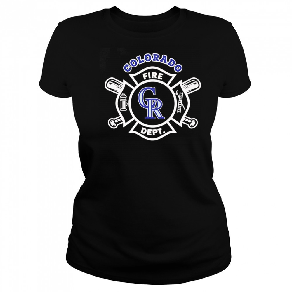 Fire dept Colorado Rockies baseball shirt Women's T-shirt