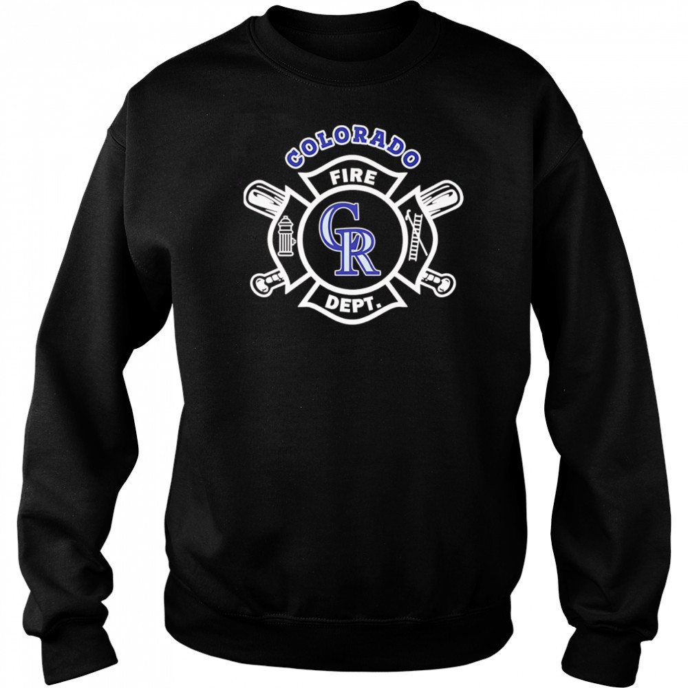 Fire dept Colorado Rockies baseball shirt Hoodie