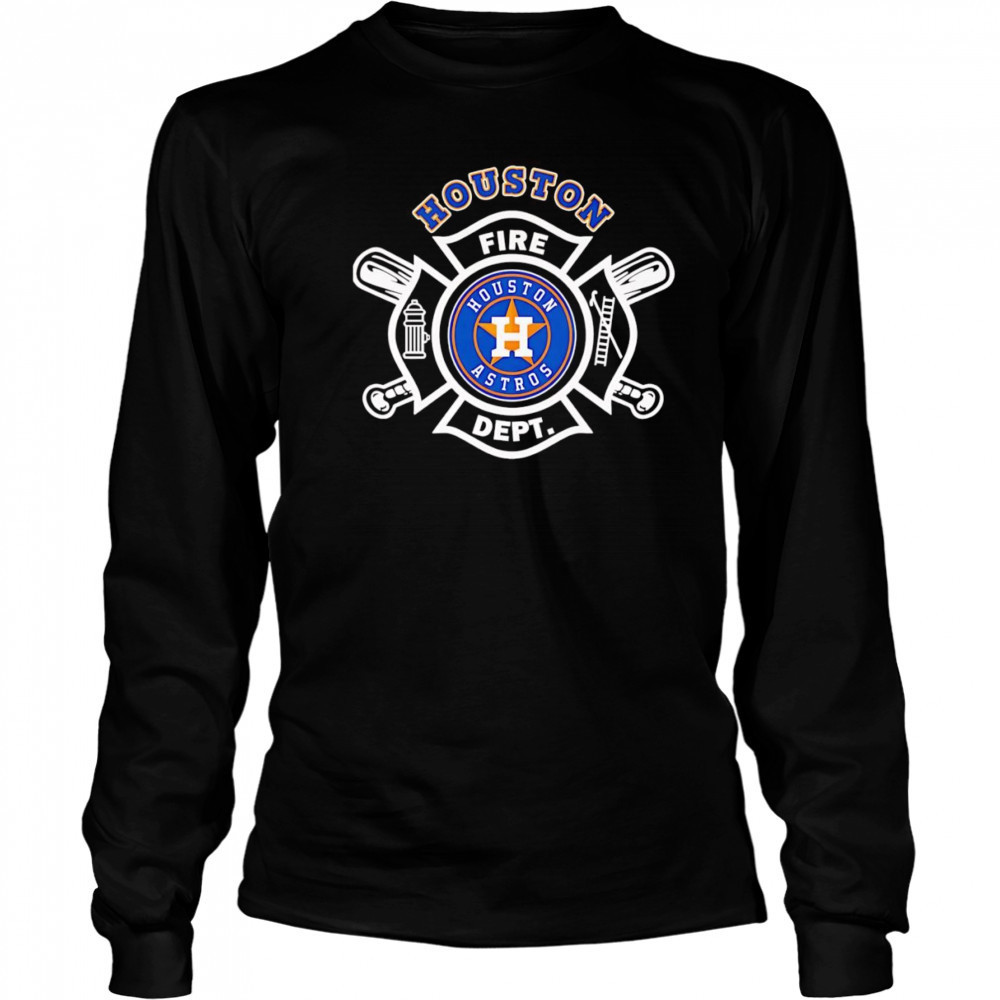 Fire dept Houston Astros baseball shirt Long Sleeved