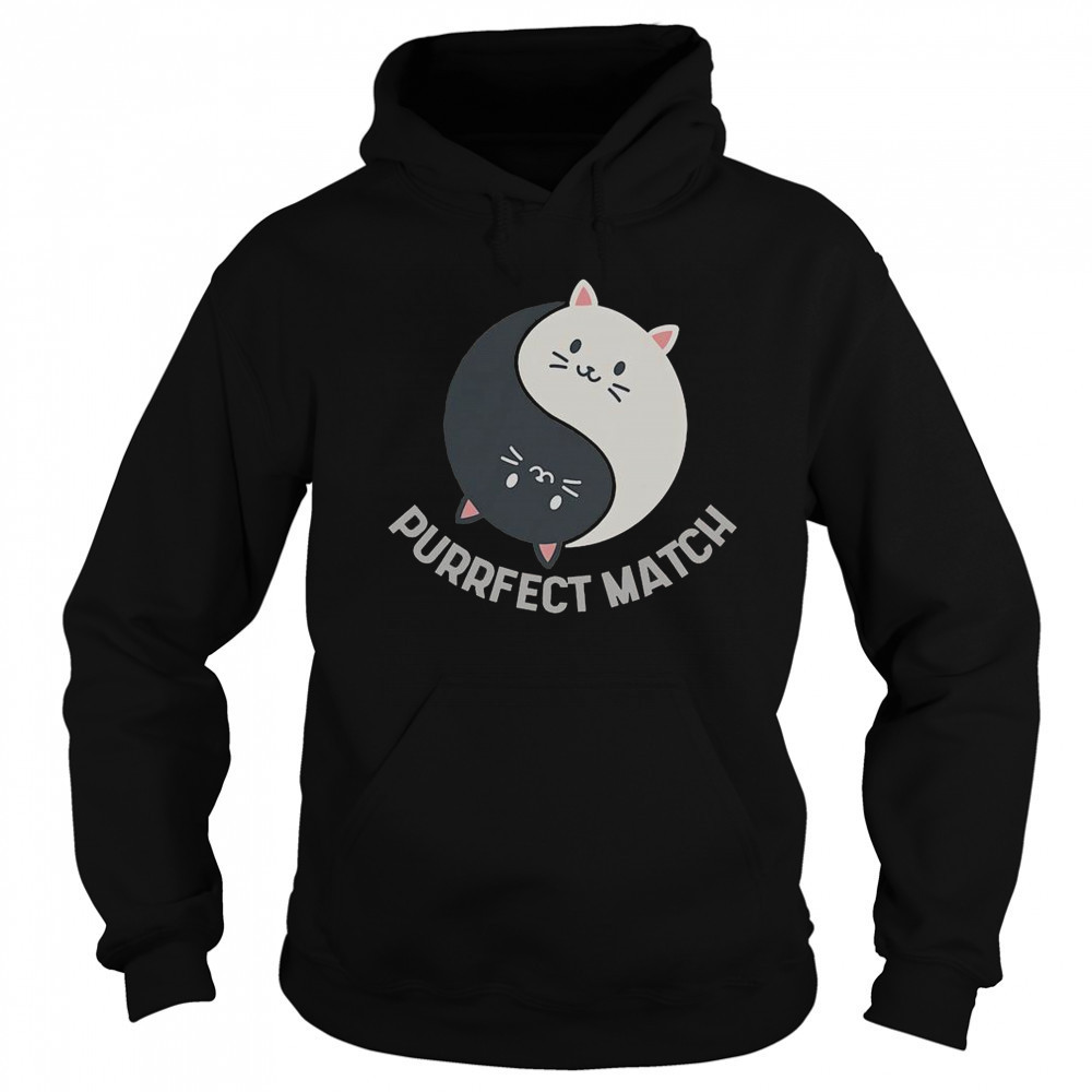 Good Purrfect Match Balance Cats Cute Kawaii Art T-Shirt Sweatshirt