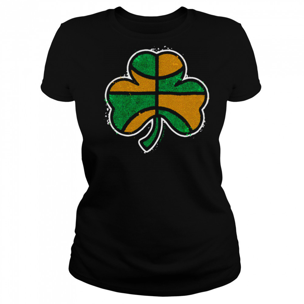 Green and gold basketball shamrock Boston shirt Women's T-shirt