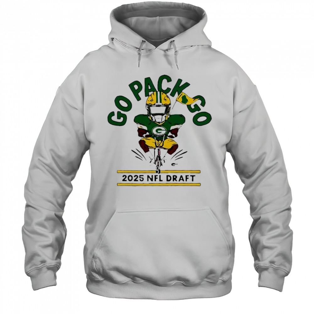 Green Bay Packers 2025 Nfl Draft Go Pack Go Here We Go Bike T-Shirt Hoodie