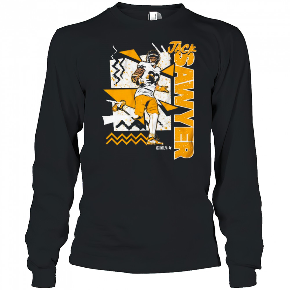 Jack Sawyer Pittsburgh Steelers 90s Style NFL Draft 2025 Vintage t-shirt Long Sleeved