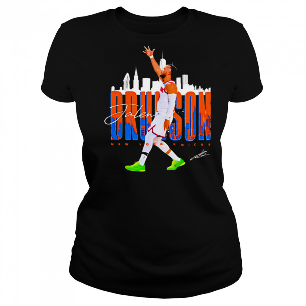 Jalen Brunson New York Knicks skyline shirt Women's T-shirt
