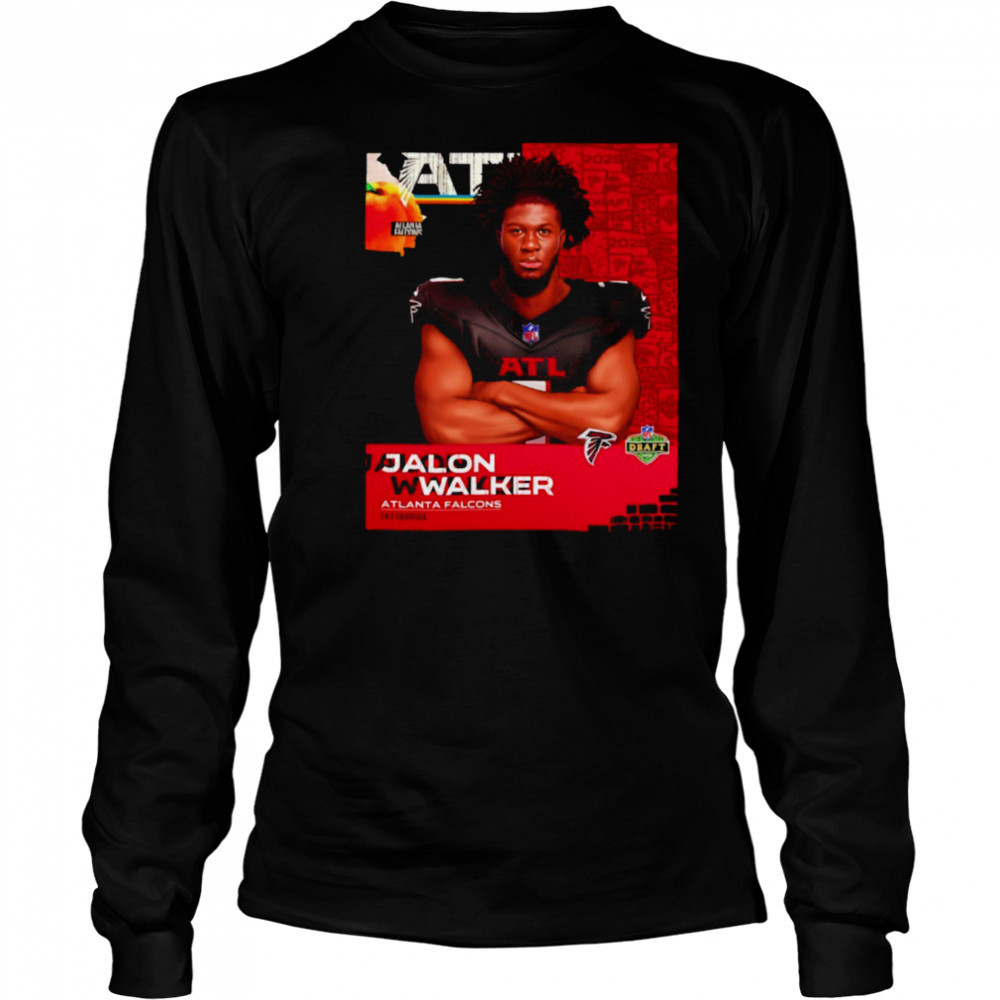 Jalon Walker Atlanta Falcons 2025 NFL Draft art shirt Long Sleeved