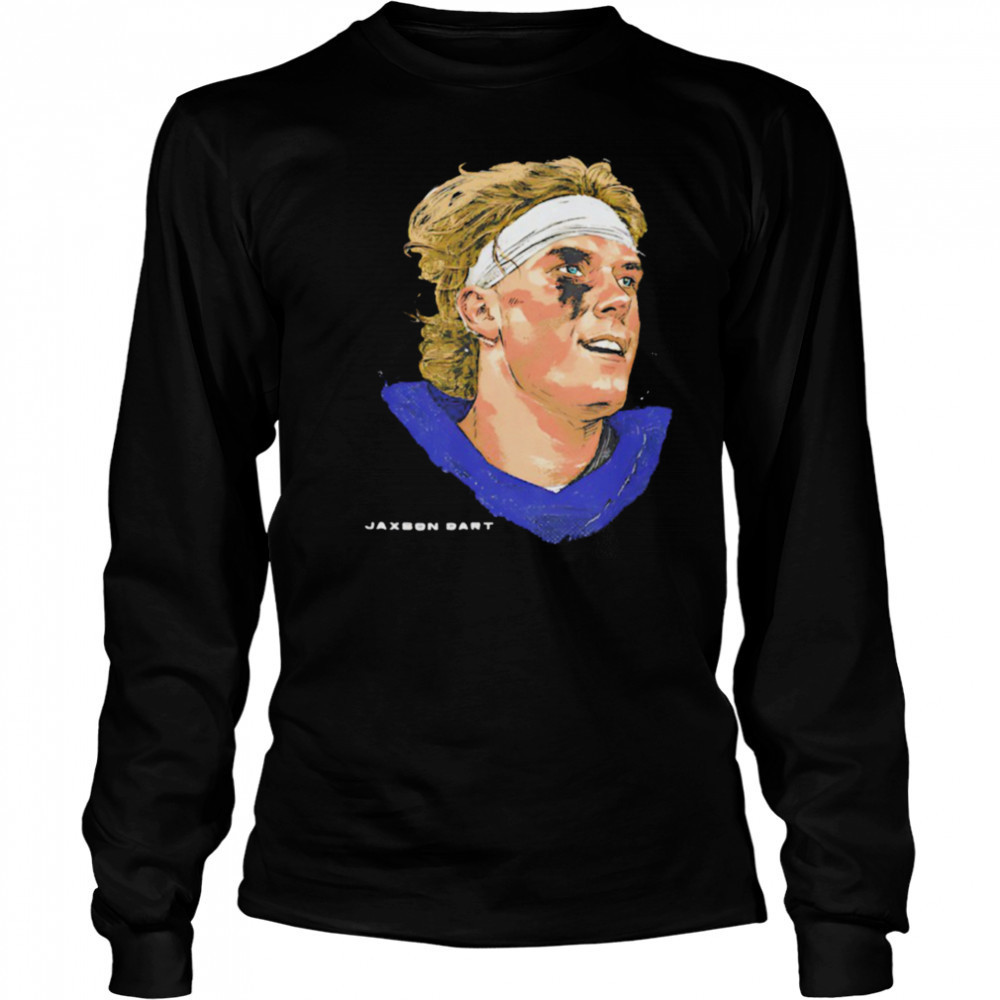 Jaxson Dart New York Giants Portrait shirt Long Sleeved