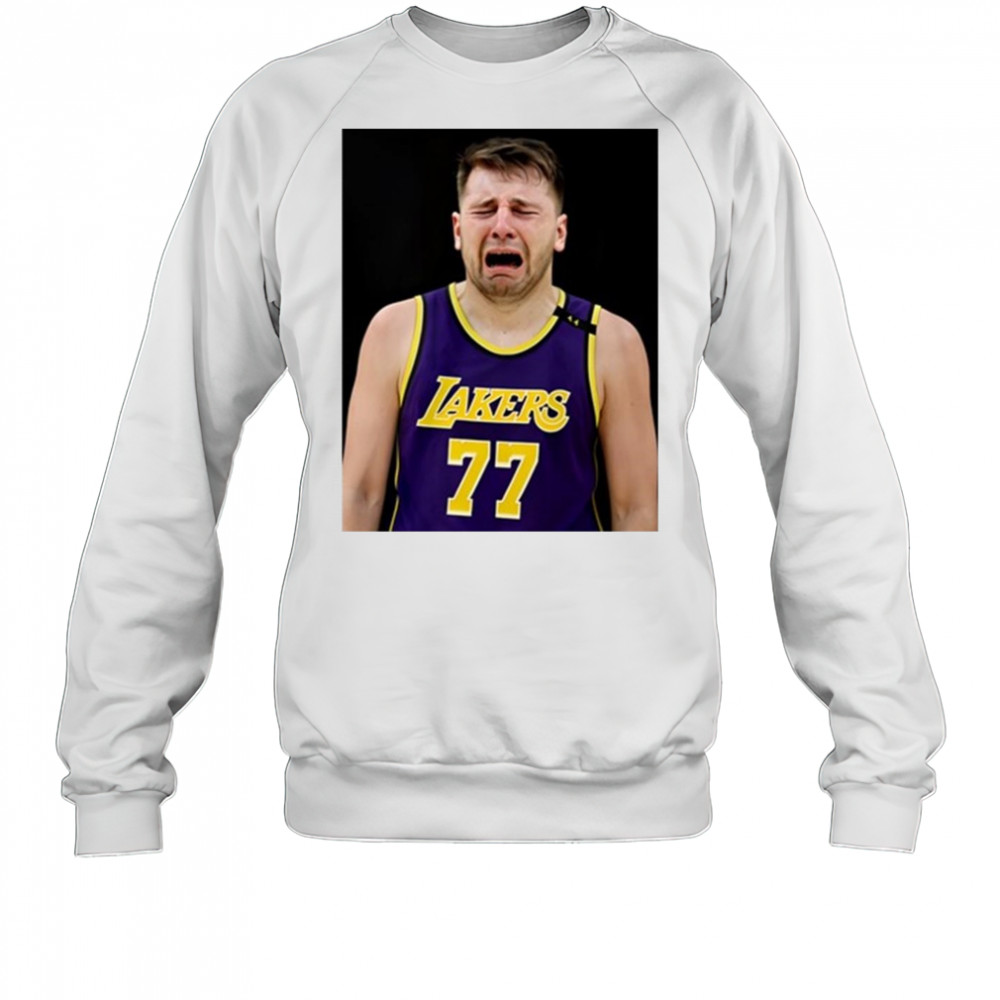 Justin Gaard Luka Doncic Lakers Crying 2025 Poster t-shirt Sweatshirt