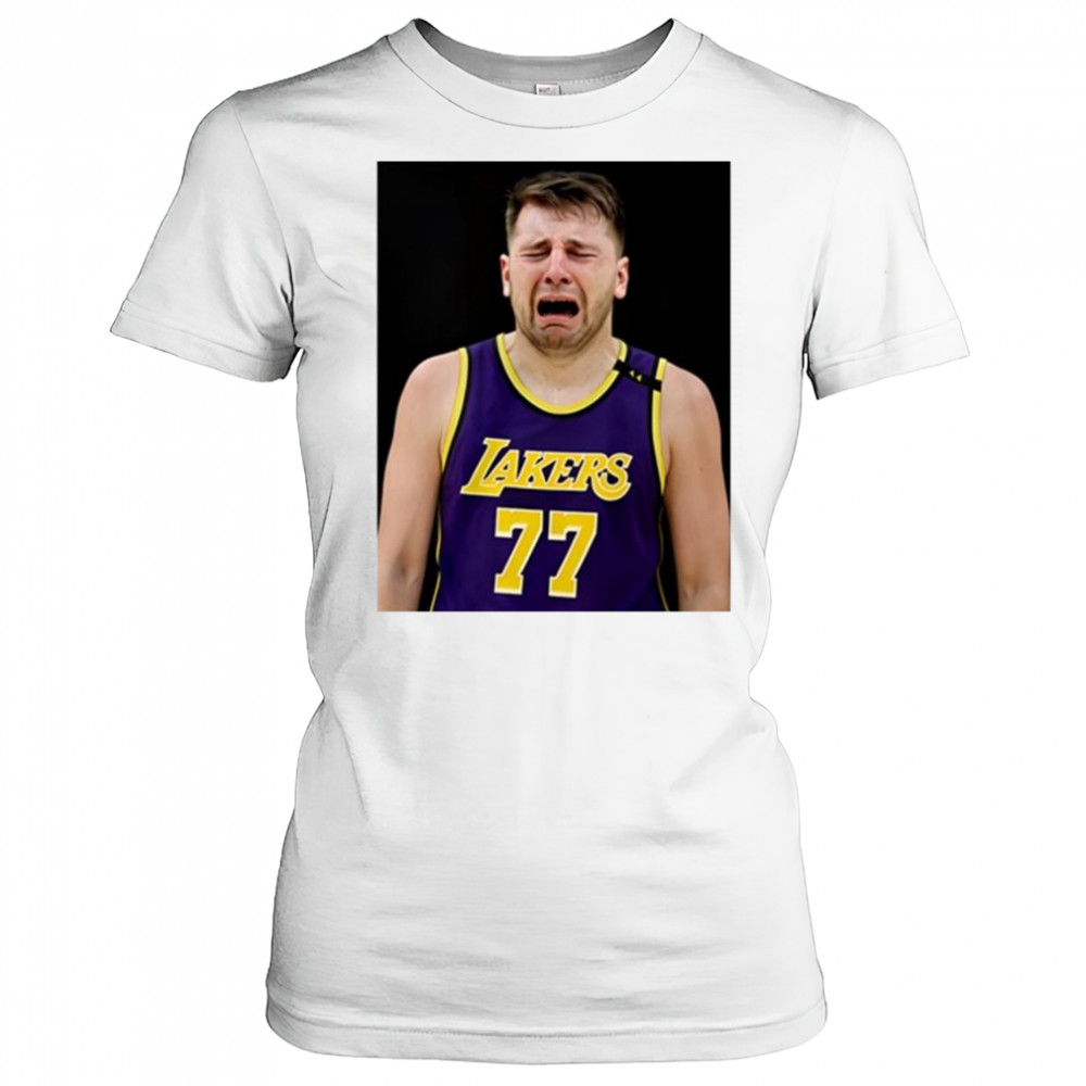 Justin Gaard Luka Doncic Lakers Crying 2025 Poster t-shirt Women's T-shirt