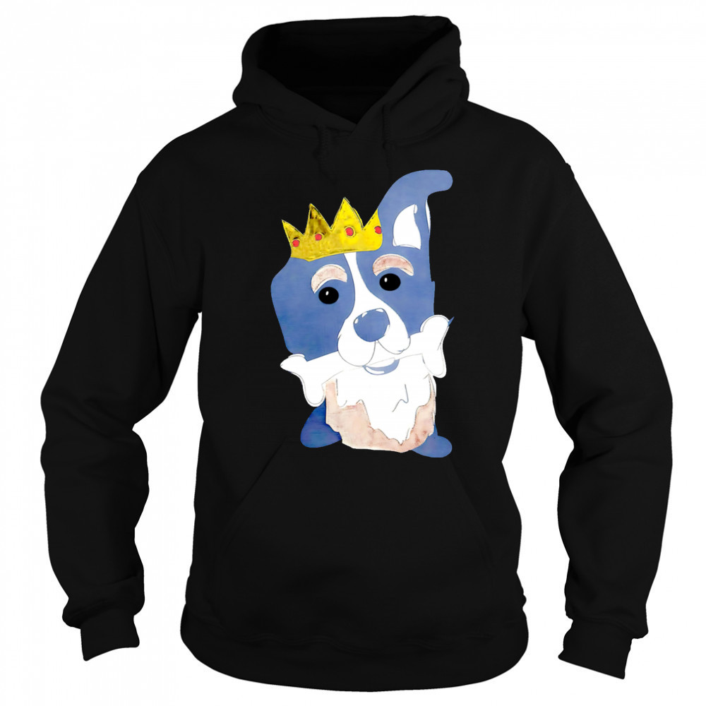 King dog chews bones cartoon shirt Sweatshirt