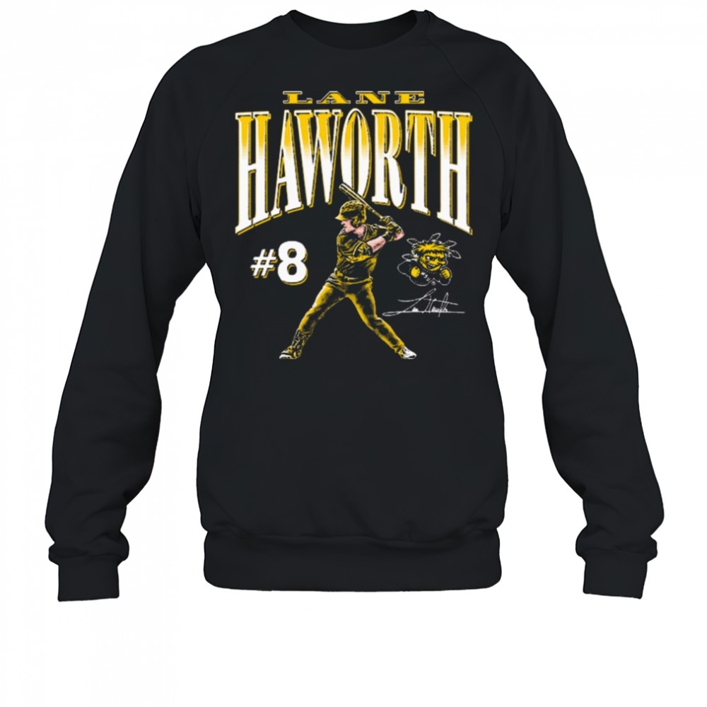 Lane Haworth #8 Wichita State Shockers baseball NCAA Division I Portrait Signature t-shirt Sweatshirt