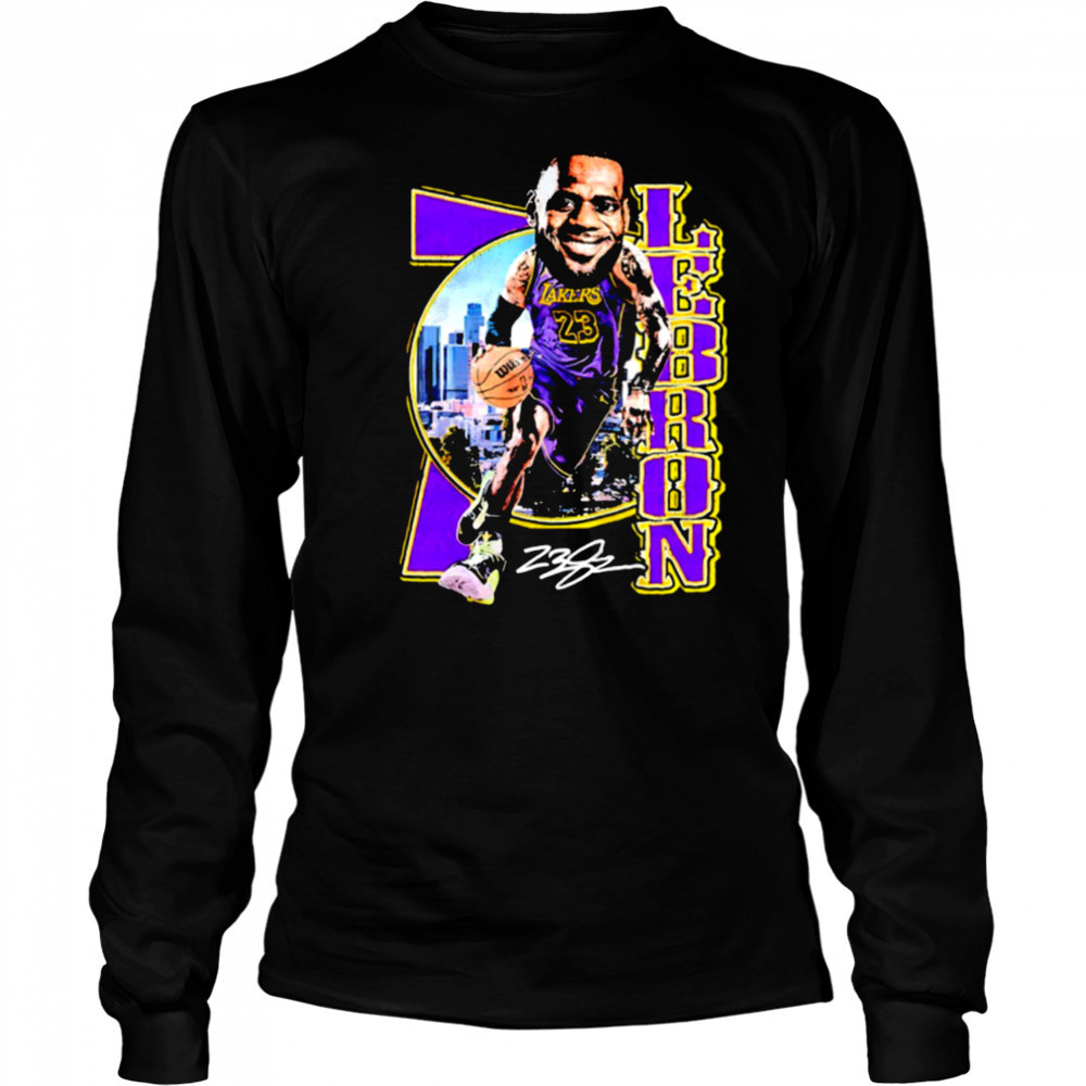 LeBron James Los Angeles Lakers big head signature shirt Long Sleeved