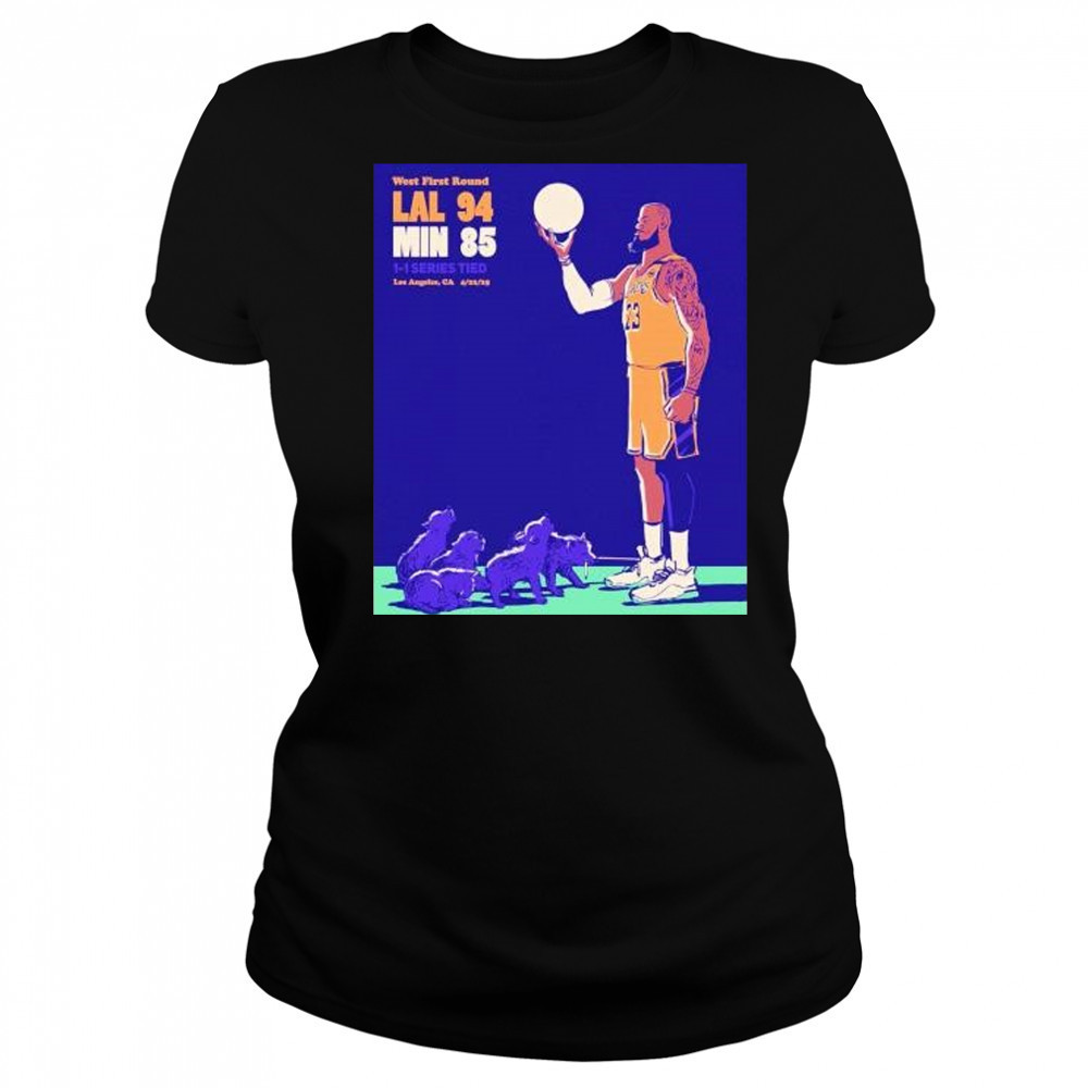 LeBron James Los Angeles Lakers playoffs round 1 game 2 shirt Women's T-shirt