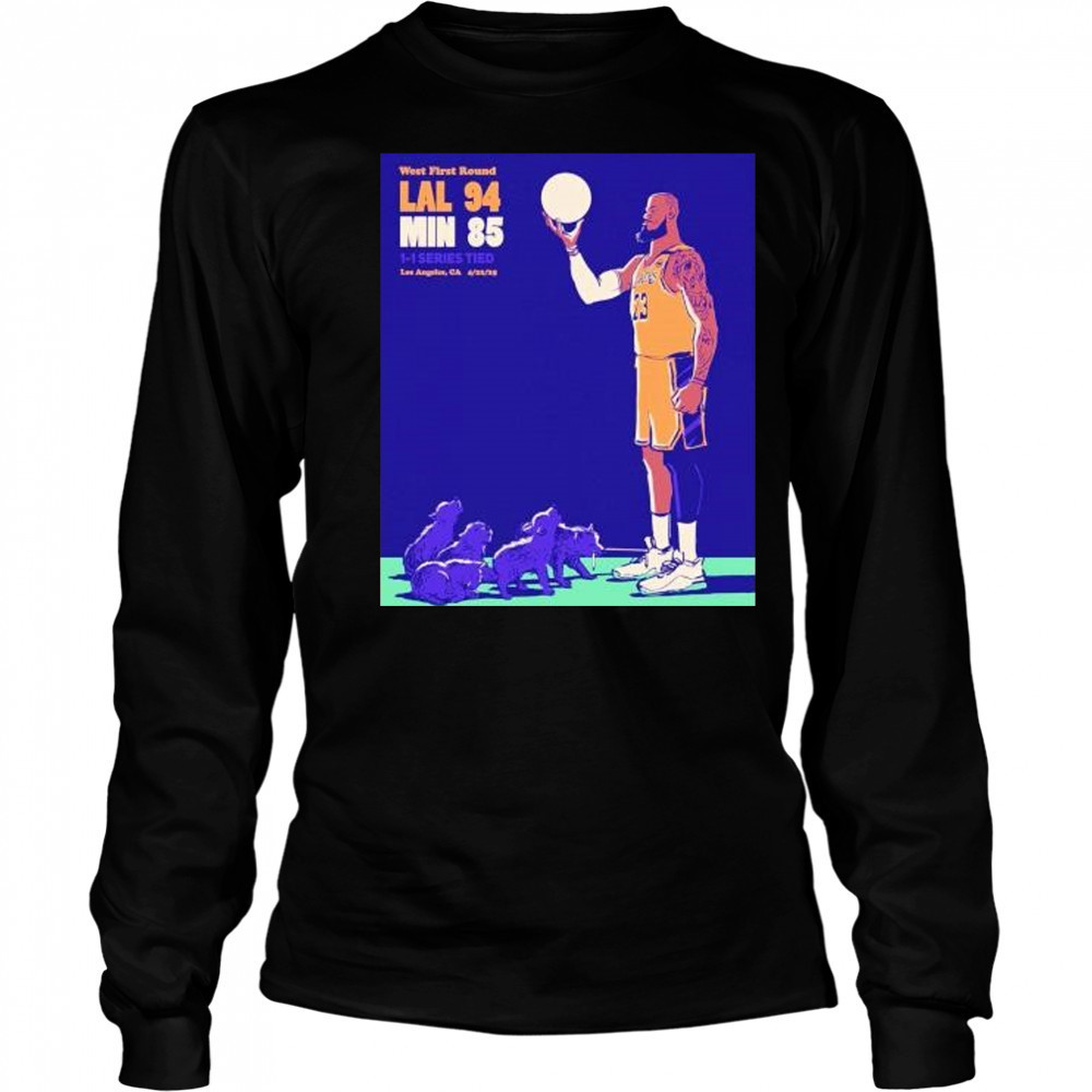 LeBron James Los Angeles Lakers playoffs round 1 game 2 shirt Long Sleeved