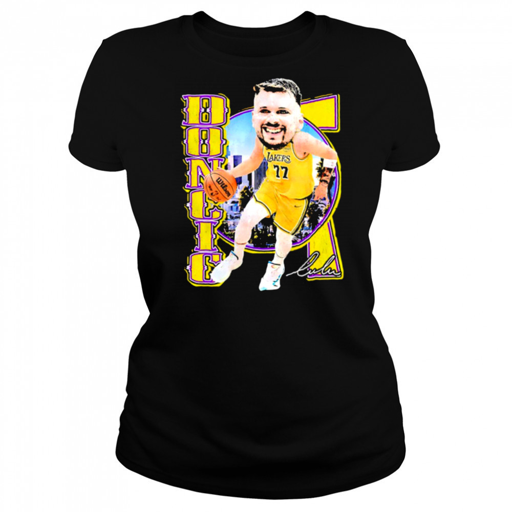 Luka Dončić Los Angeles Lakers big head signature shirt Women's T-shirt