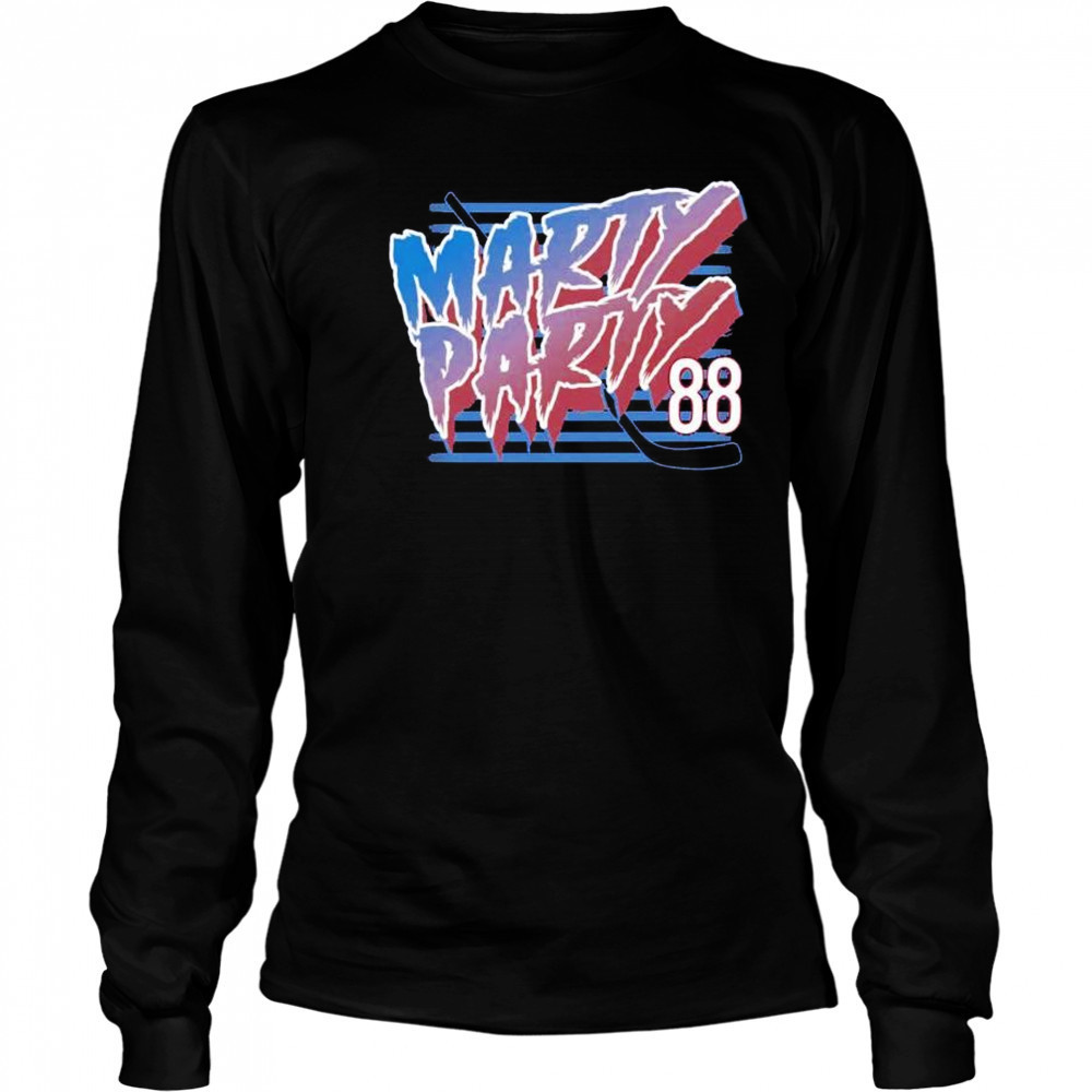 Marty Party 88 Martin Necas Colorado Avalanche shirt Long Sleeved