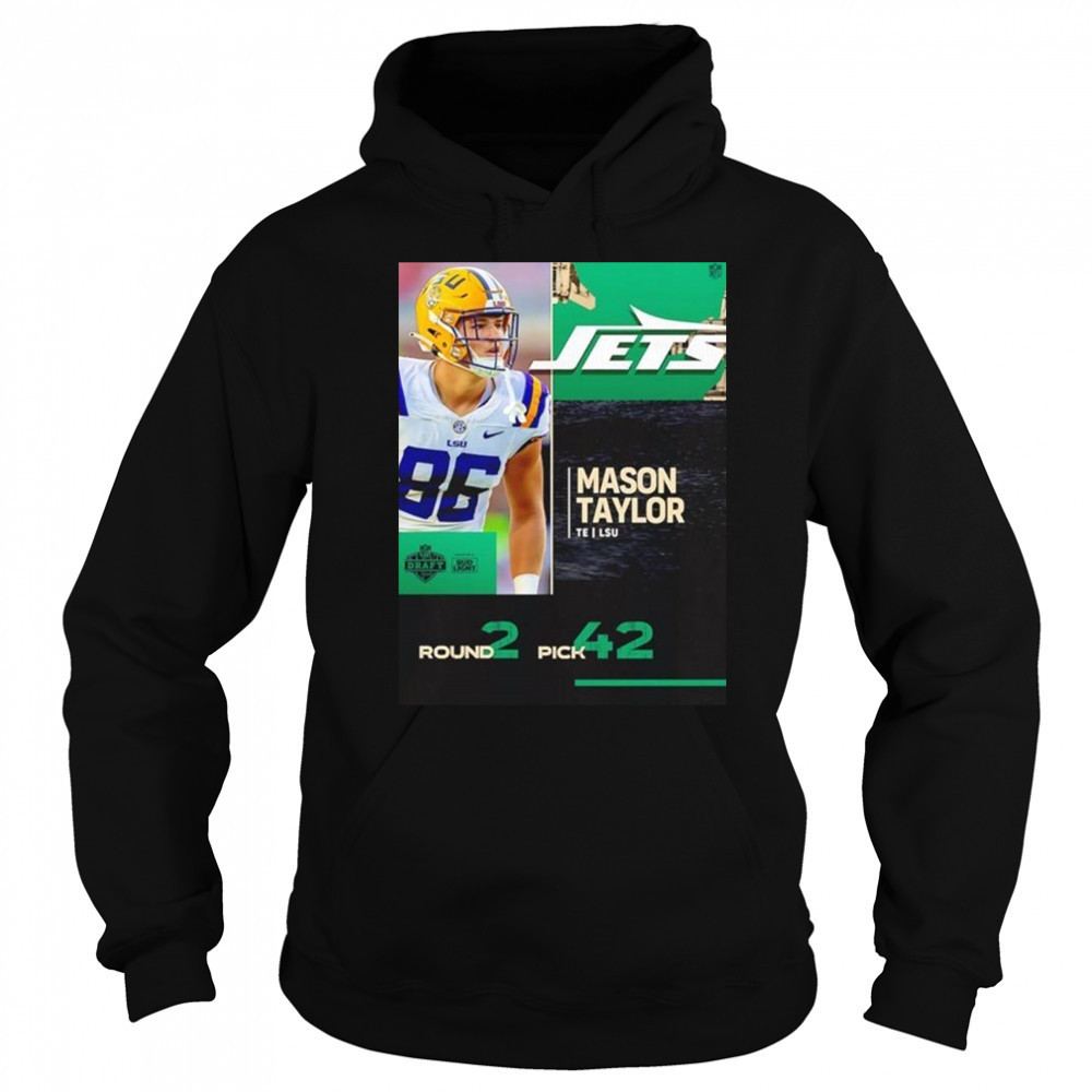 Mason Taylor New York Jets 2025 Nfl Draft Poster T-Shirt Sweatshirt