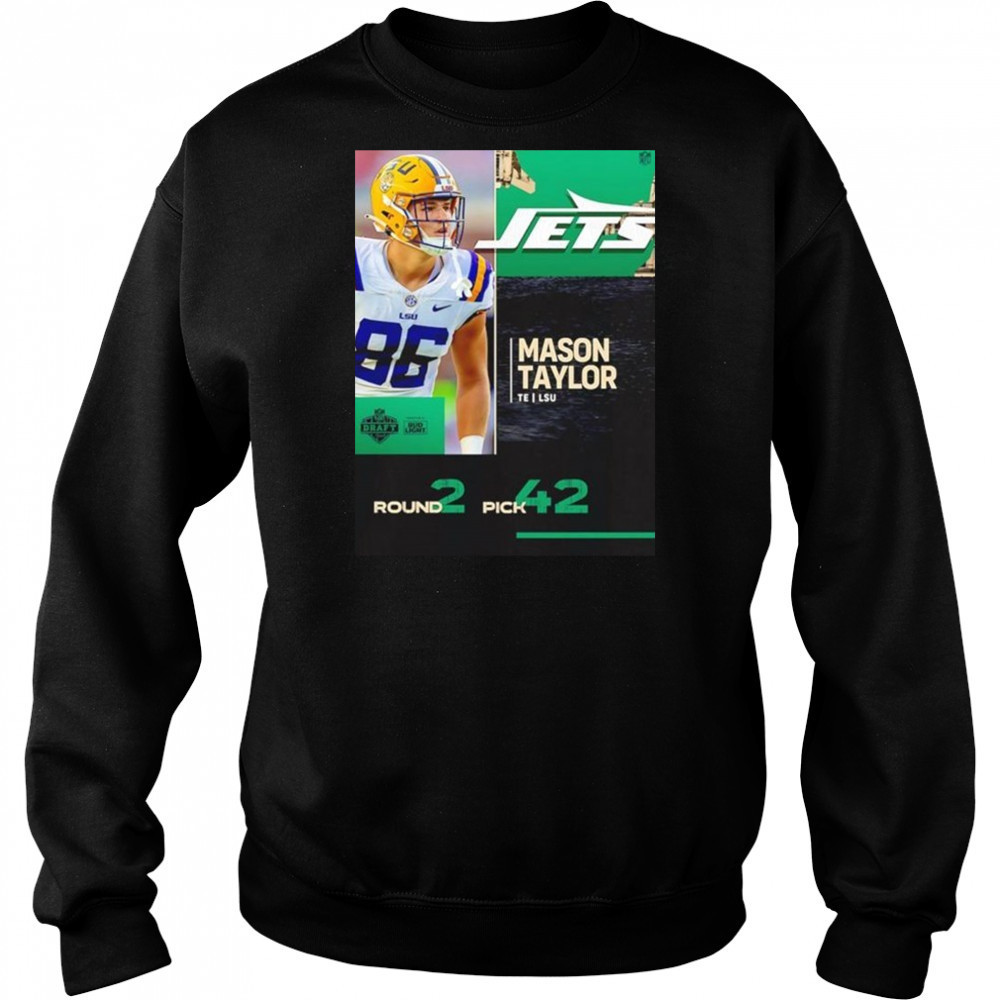 Mason Taylor New York Jets 2025 Nfl Draft Poster T-Shirt Hoodie