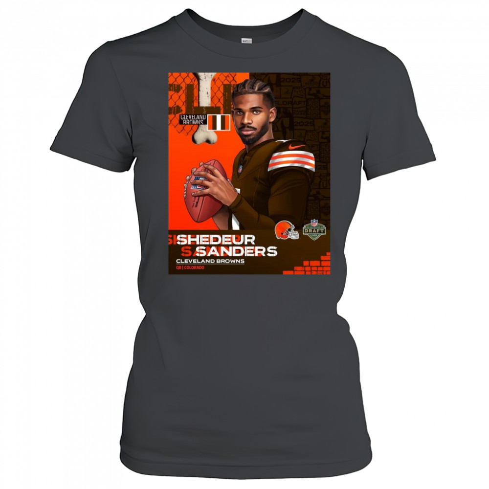 NFL Draft 2025 Shedeur Sanders Cleveland Brown To QB Colorado Poster t-shirt Women's T-shirt