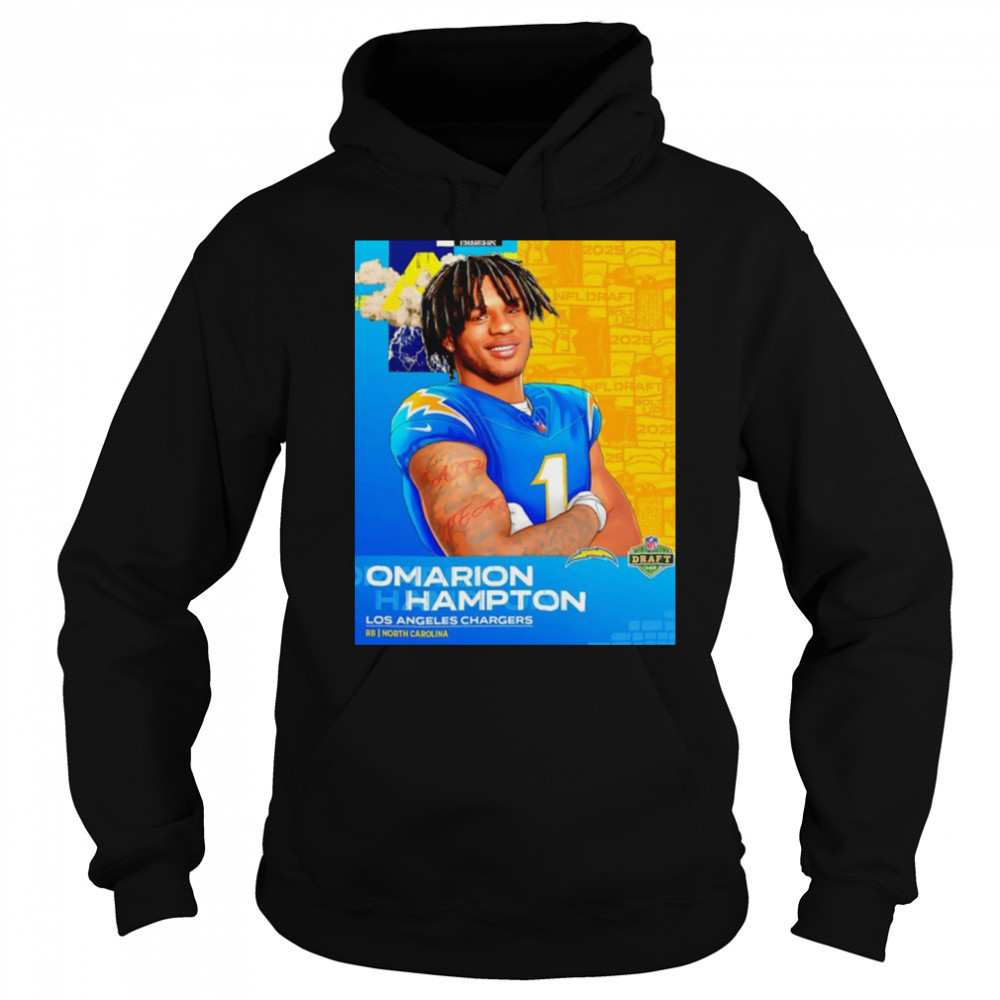 Omarion Hampton Los Angeles Chargers 2025 NFL Draft art shirt Sweatshirt