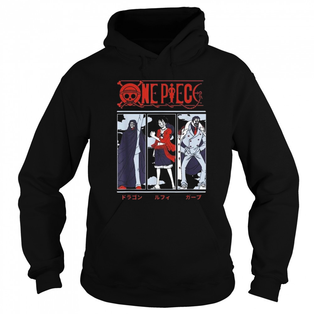 One Piece Anime Meet The Monkeys Dragon Luffy And Garp Shirt Sweatshirt