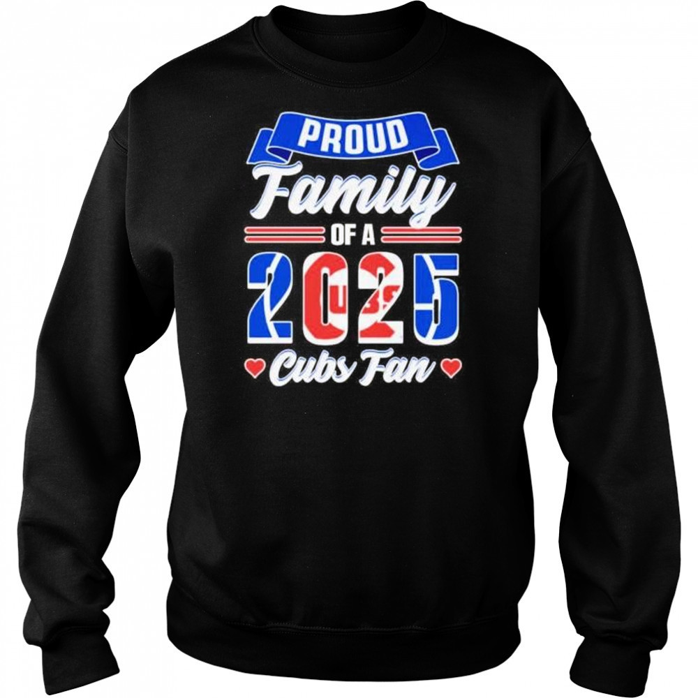 Proud family of a 2025 Chicago Cubs fan shirt Hoodie