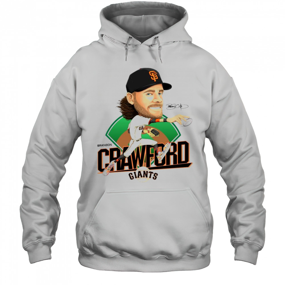 San Francisco Giants Celebrating The Legendary Brandon Crawford Caricature Signature MLB t-shirt Hoodie