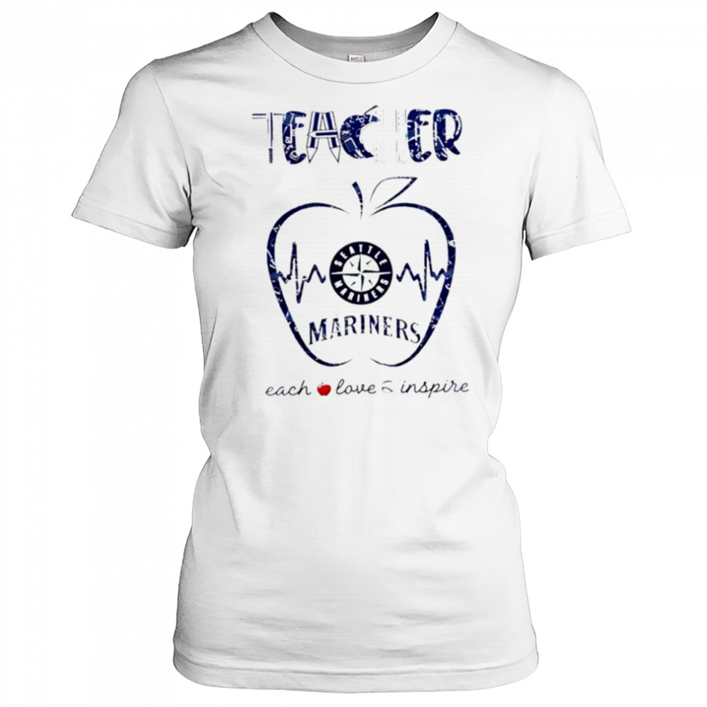Seattle Mariners teacher teach love inspire 2025 shirt Women's T-shirt