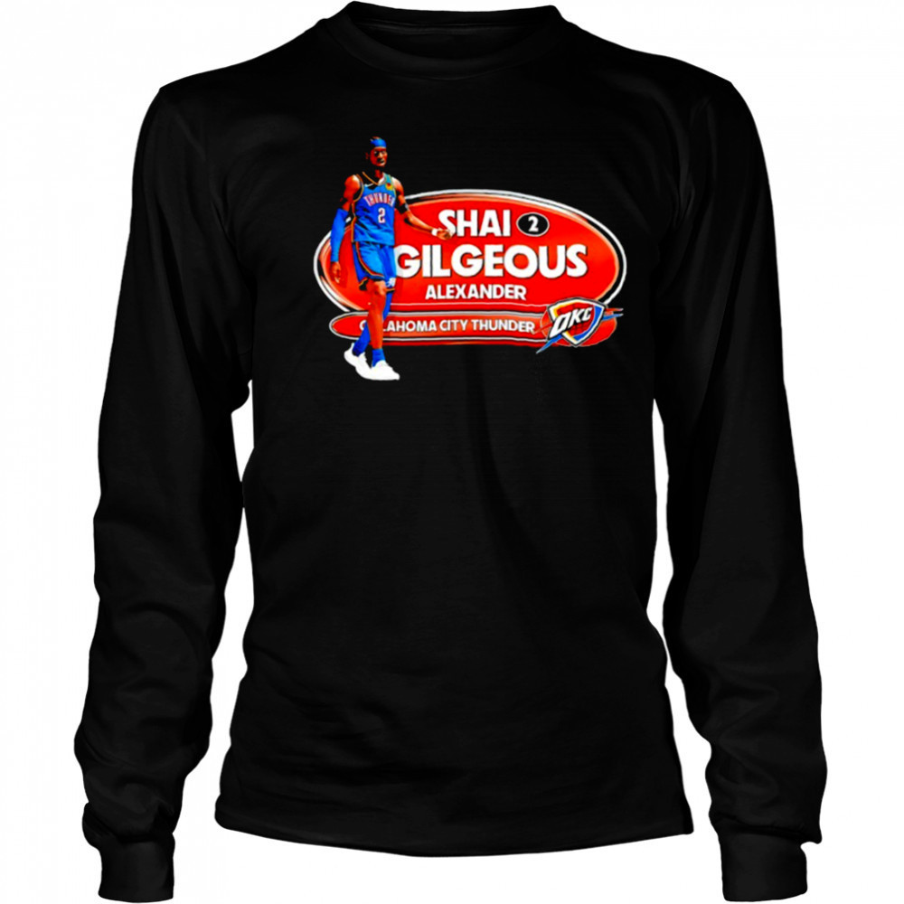 Shai Gilgeous Alexander OKC Thunder Basketball Playoffs 2025 shirt Long Sleeved