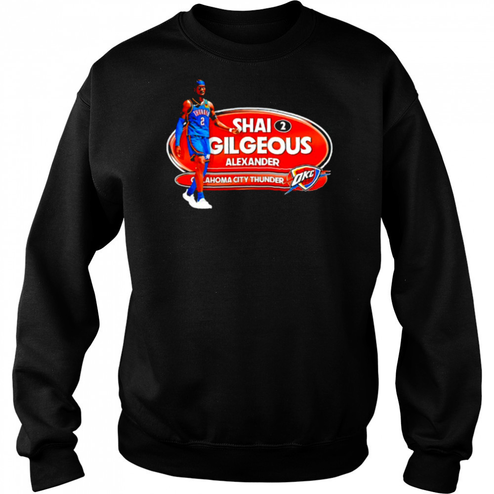 Shai Gilgeous Alexander OKC Thunder Basketball Playoffs 2025 shirt Hoodie